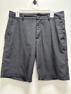 Distortion Clothing | Men's Grey Striped Performance Shorts | size 32